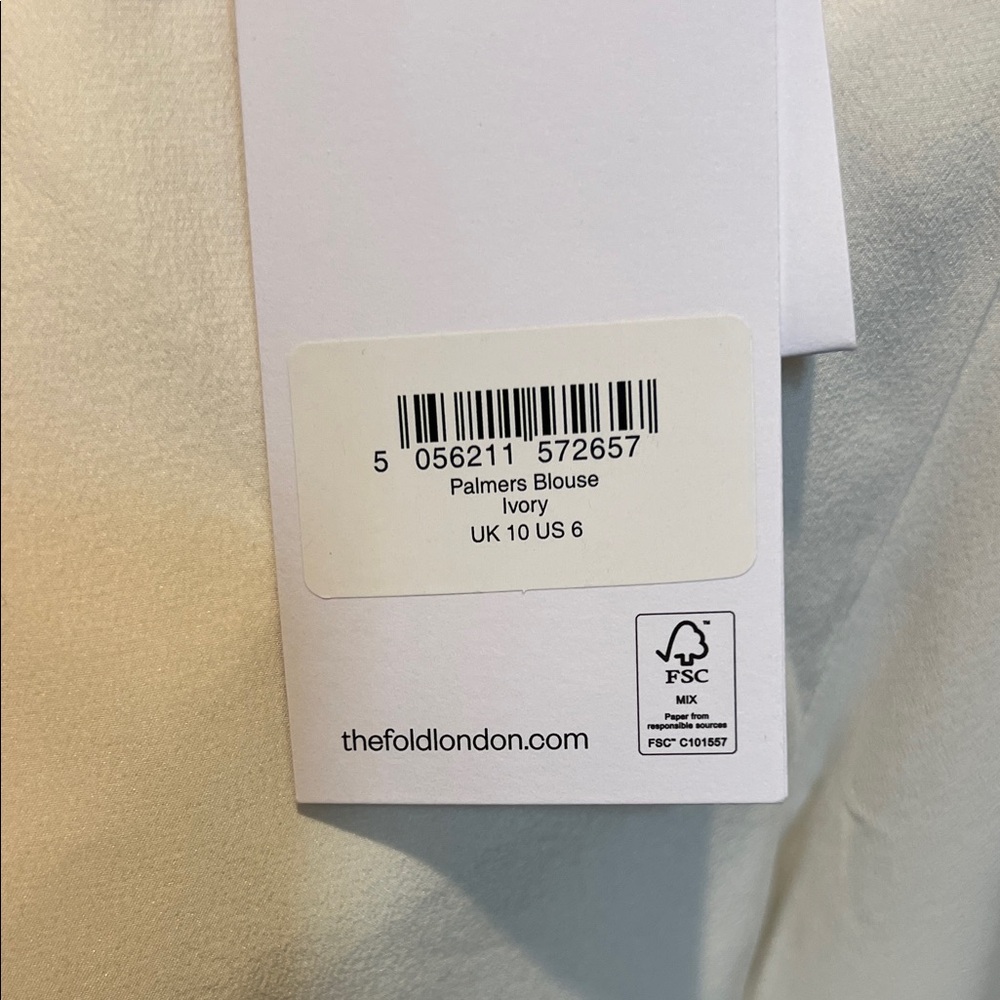 The Fold London White Silk Blouse - Picture 3 of 7